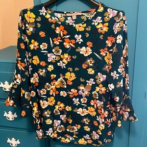 Valerie Stevens womens floral top size medium